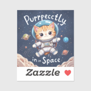 Perfekt im Weltraumkatze Astronaut Niedlich Kawaii Aufkleber