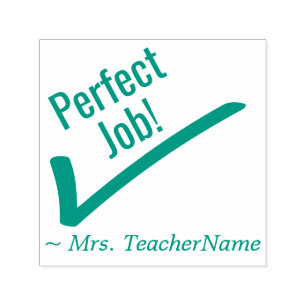 "Perfekt Job!" Briefmarke aus Gummi Permastempel