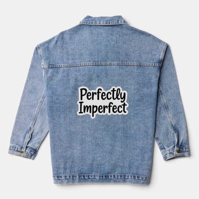 Perfekt - kühne, handgeschriebene Gestaltung Jeansjacke (Rückseite)