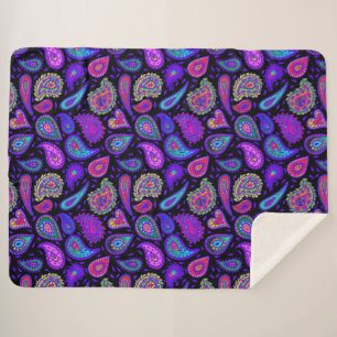 Perfekt Lila Paisley Hübsch Sherpadecke