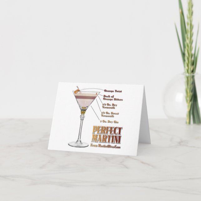 Perfekt Martini Cocktail Rezept: Karte (Vorderseite)