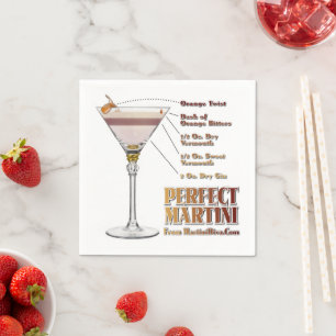 Perfekt Martini Cocktail Rezept: Serviette