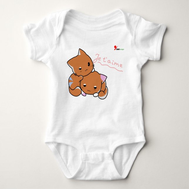Perfekt Niedlicher Kitten Baby Bodysuit Baby Strampler (Vorderseite)