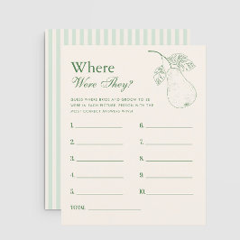 Perfekt Pear, wo sie Brautparty Game waren