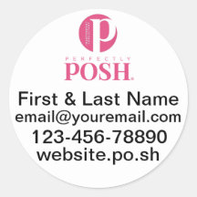 Perfekt Posh Custom Round Stickers