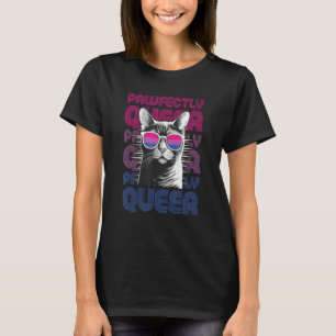 Perfekt Quee Katze mit Sonnenbrille Bisexueller St T-Shirt