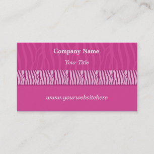 Perfekt rosa Zebra Print Business Card Visitenkarte