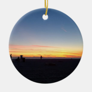Perfekt Sunset in Huntington Beach, Kalifornien Keramikornament