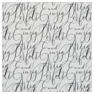 perfekt und einzigartig schwarz Handschrift Stoff