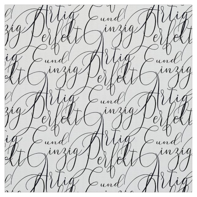 perfekt und einzigartig schwarz Handschrift Stoff (Muster)