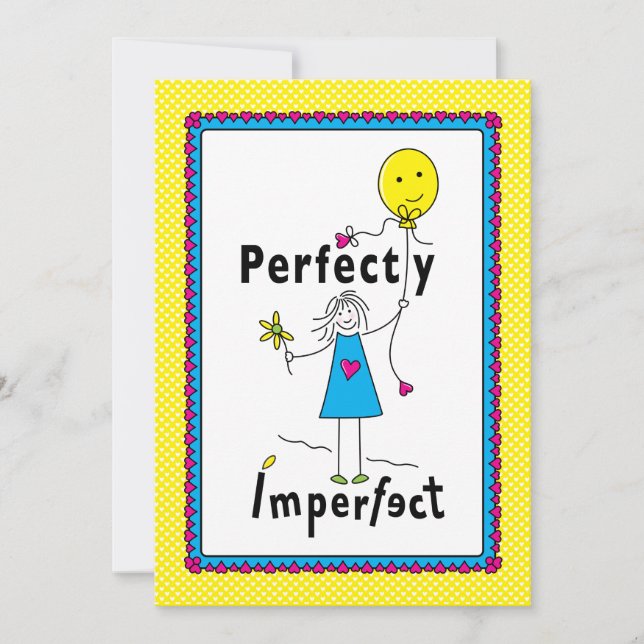 Perfekt Unperfekt 1_flache Karte 5"x7" (Vorderseite)
