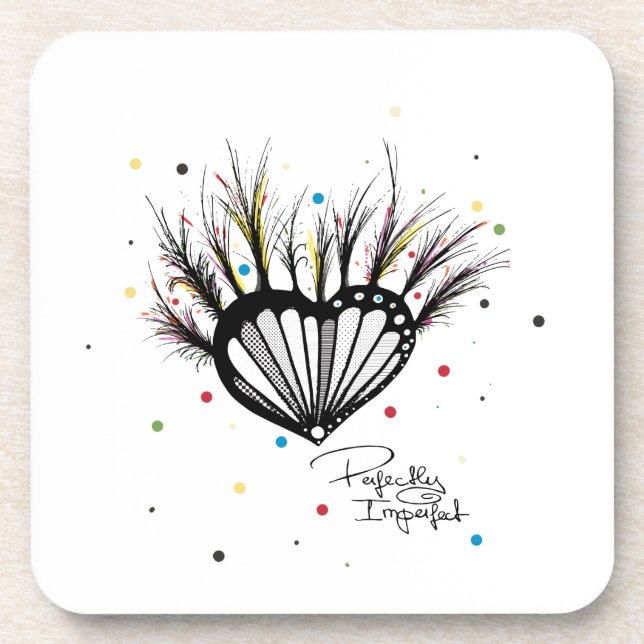 Perfekt unperfekt getränkeuntersetzer (Vorderseite)