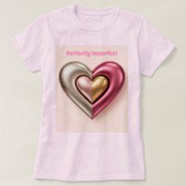 Perfekt unperfekter Heart Pink T - Shirt