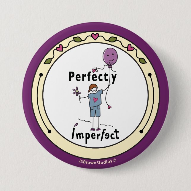 Perfekt Unperfektes 2A_Round Button Button 3" (Vorderseite)
