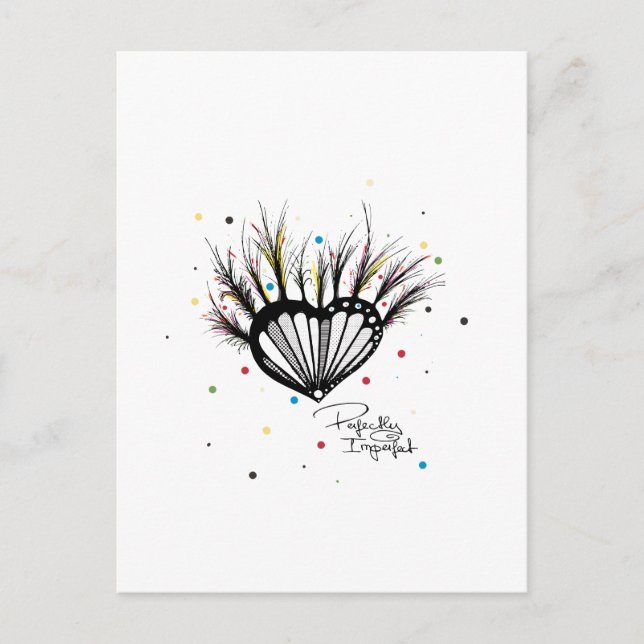 Perfekt Unvollkommene LIEBE Postkarte (Vorderseite)