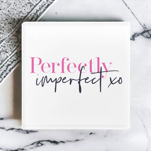 Perfekt unvollkommene rosa schwarze Inspiration Glasuntersetzer