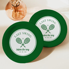 Perfekt zum letzten Swing Tennis Bachelorette Pappteller