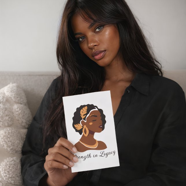 Perfekt zur Feier des Black History Month 2026 Einladung (Legacy is more than memory.
It is strength carried forward.
Honoring the past.
)