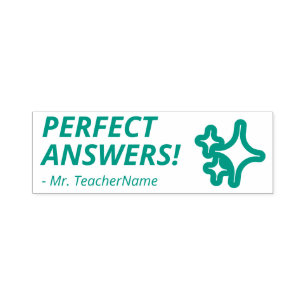 "PERFEKTE ANTWORTEN!" Teacher Feedback Rubber Brie Permastempel
