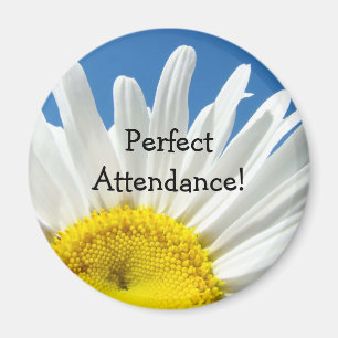 Perfekte Anwesenheit! Magnet Weiße Gänseblümchen-B