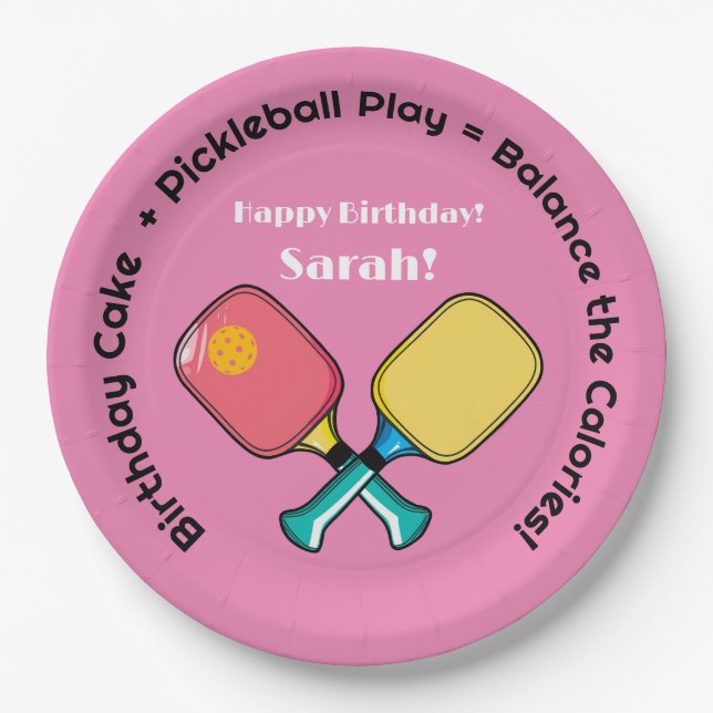 😍 Perfekte Balance - Pickleball Pappteller (Vorderseite)