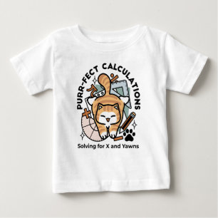 Perfekte Berechnungen – Lustiges Mathe-Katze-Desig Baby T-shirt