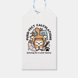 Perfekte Berechnungen – Lustiges Mathe-Katze-Desig Geschenkanhänger