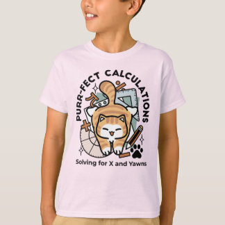 Perfekte Berechnungen – Lustiges Mathe-Katze-Desig T-Shirt