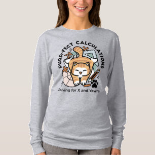 Perfekte Berechnungen – Lustiges Mathe-Katze-Desig T-Shirt