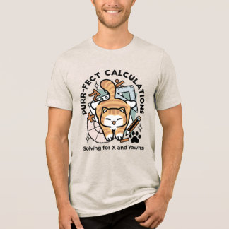 Perfekte Berechnungen – Lustiges Mathe-Katze-Desig Tri-Blend Shirt