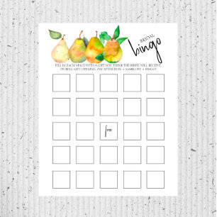 Perfekte Birne - Bridal/Paare Dusche Bingo Spiel
