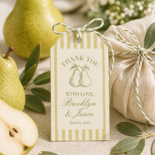 Perfekte Birnen-Geschenkkarte zur Hochzeitsdusche Geschenkanhänger