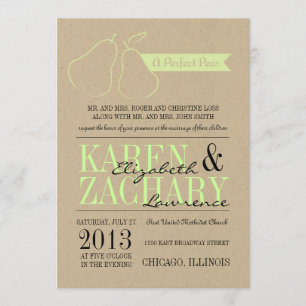 Perfekte Birnen-Hochzeits-Einladung Einladung