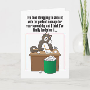 Perfekte Botschaft Humour Geburtstagskarte Karte