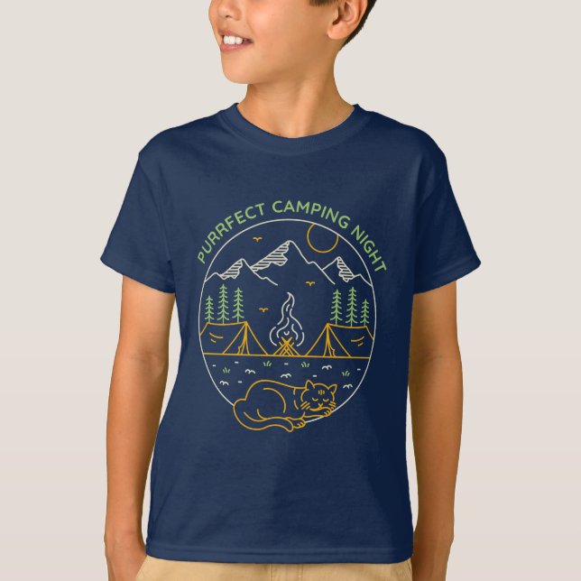 Perfekte Camping Nacht T-Shirt (Vorderseite)