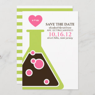 Perfekte Chemie-Hochzeit rettet das Datum Einladung