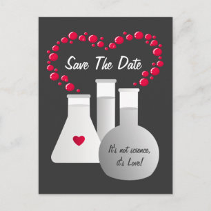 Perfekte Chemie Save the Date Ankündigungspostkarte