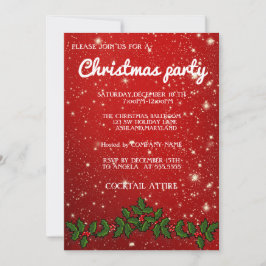 Perfekte, Coole Funkelnd Weihnachtsfeier Einladung