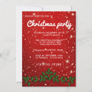 Perfekte, Coole Funkelnd Weihnachtsfeier Einladung