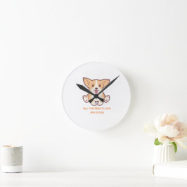 Perfekte Designs für Hunde-Liebhaber und Haustier- Runde Wanduhr