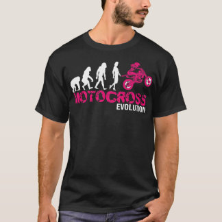 Perfekte Evolution für eine Motocross-Frauengesche T-Shirt