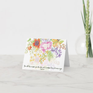 Perfekte Friedens-Frühlings-Aquarell-Blumen-Notizk Karte