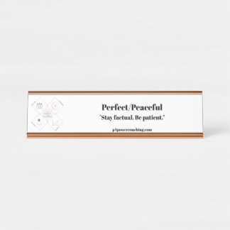 Perfekte/Friedliche Roségold-Schreibtischtafel Schreibtischnamensplakette