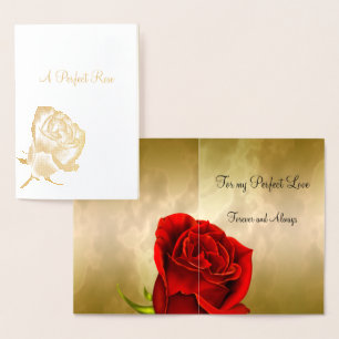 Perfekte Gold-Rose Folienkarte