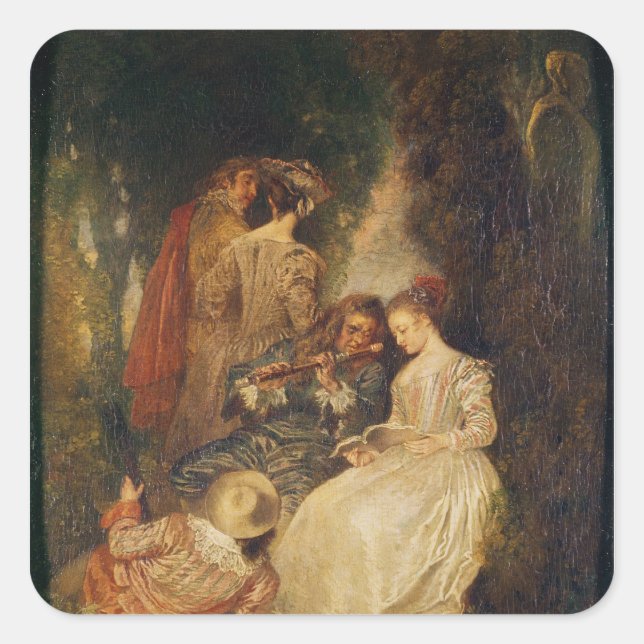 Perfekte Harmonie Quadratischer Aufkleber (Vorderseite)