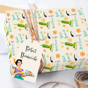 Perfekte Hausfrau Retro Bridal Wrapping Paper Geschenkpapier