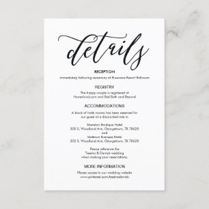 Perfekte Hochzeit führt Einschließungs-Karte Begleitkarte