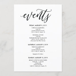 Perfekte Hochzeits-Zeitachse/Reisekarte Einladung