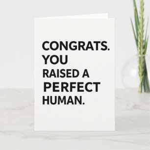 Perfekte-Human-Gratulationskarte Karte