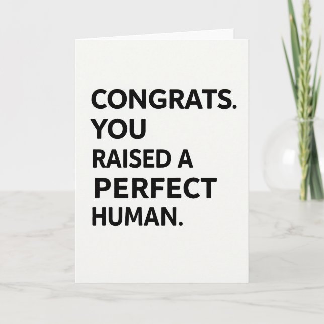 Perfekte-Human-Gratulationskarte Karte (Vorderseite)